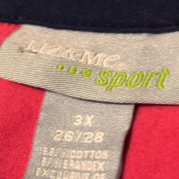 Liz & me Pink With Blue sz 3XL Athletic Stretch - Picture 7 of 7